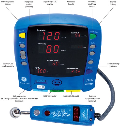GE Carescape V100 Dinamap Vital Signs Monitor Numed Healthcare